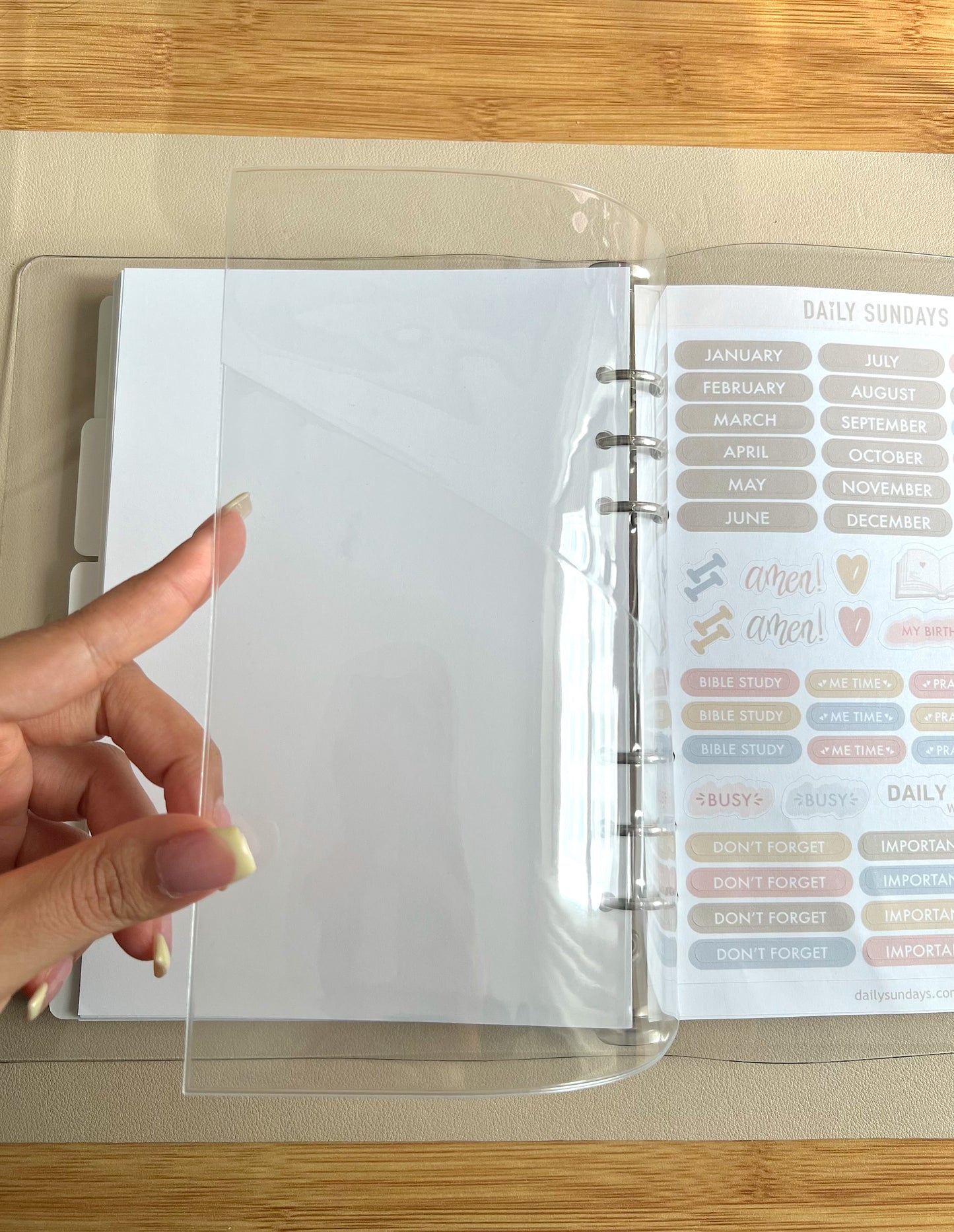 Clear Binder Pocket