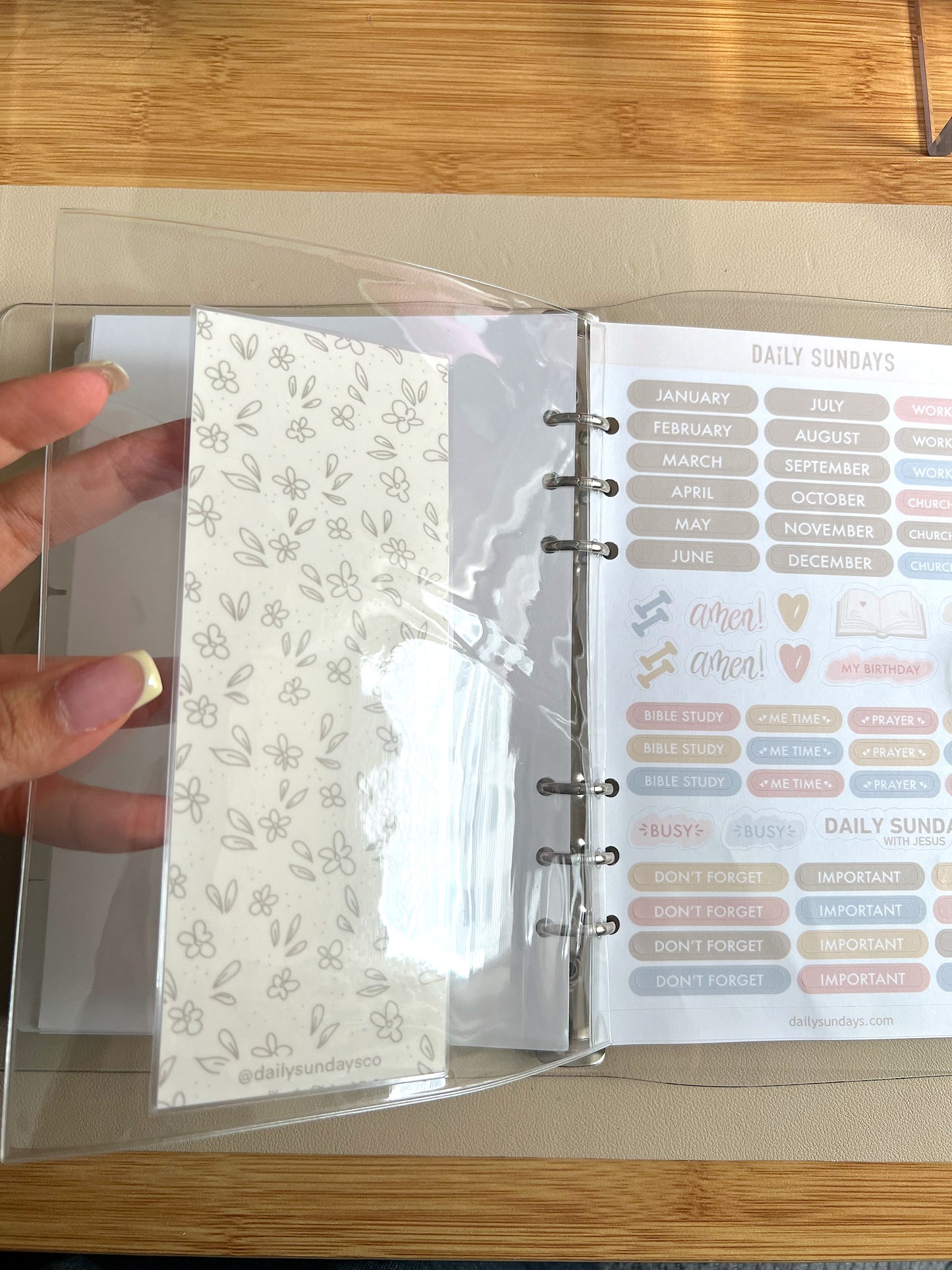 Clear Binder Pocket