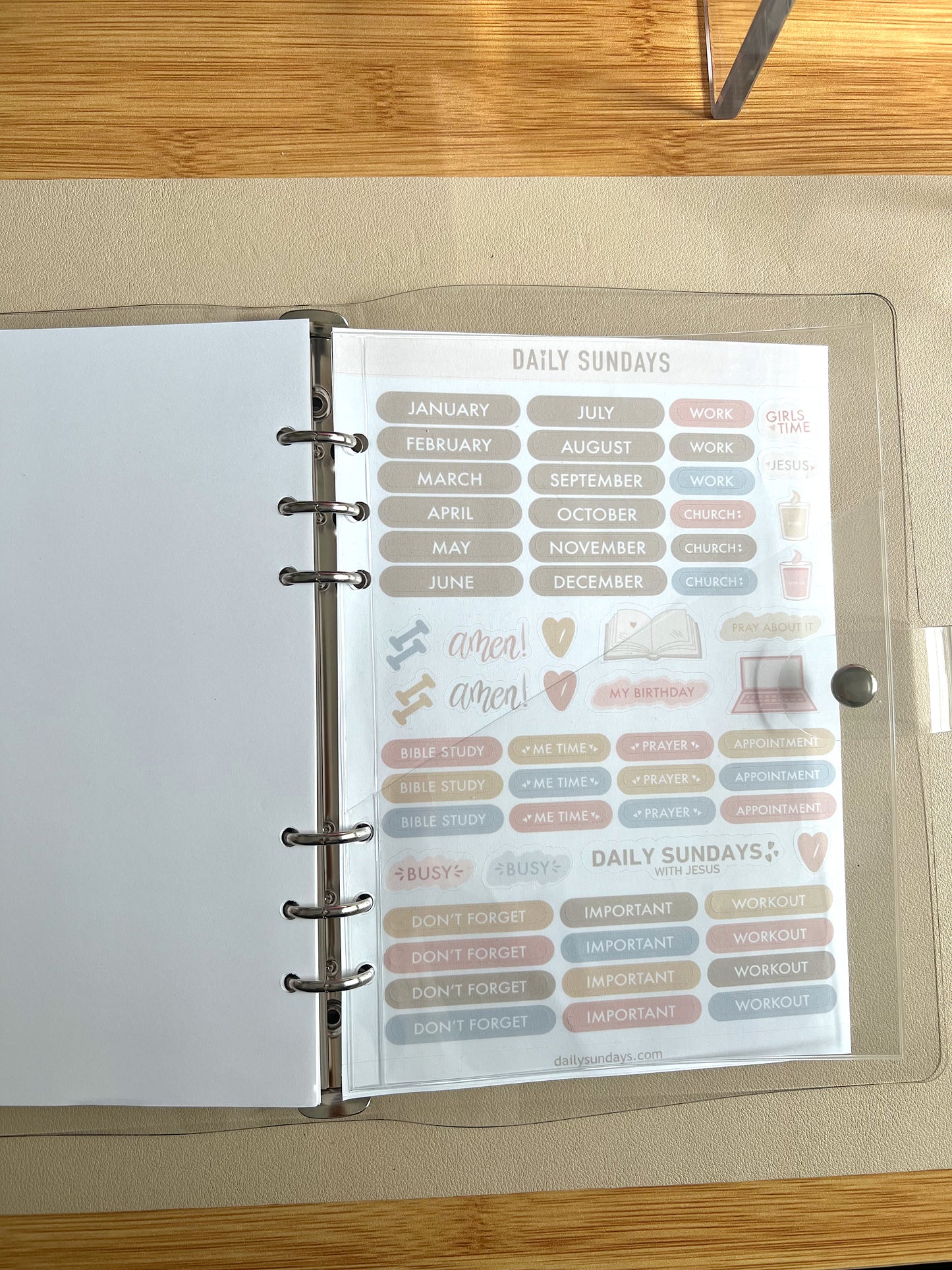 Daily Bible Study Binder Sticker Sheet